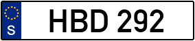 Trailer License Plate